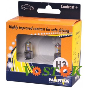 Комплект автоламп Narva Contrast+ H3 12V 55W CO+ (PK22s) (2шт.)